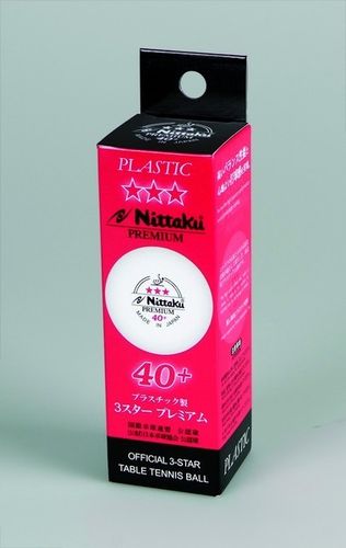 Nittaku *** Ball Premium 40+ cellfree 3er - weiß (ca. 2,66g)