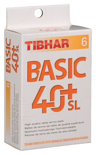 Tibhar Ball Basic 40+ SL 6er 6er - weiss